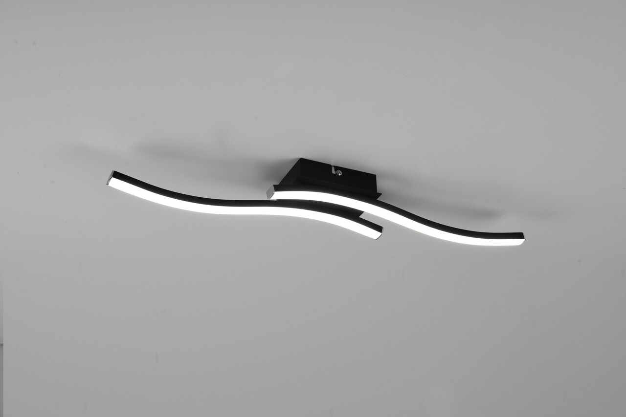 Plafoniera Route, RL, 56x9x7 cm, 5W, 2x SMD, metal, negru - imagine 6